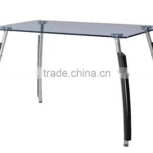 1+4 Wooden&glass Material Dining Table Set thumbnail-2