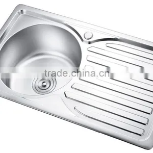 SC-108 Kitchenware With Drainer Heat Handmade Stainless Steel Sink Table thumbnail-2