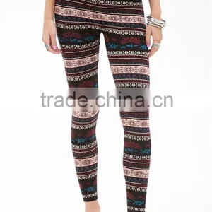 2016 Autumn Fashion Ethic Stylish Print Slim Stripes Workout Fittness Leggings for Women Pencil Pants thumbnail-5