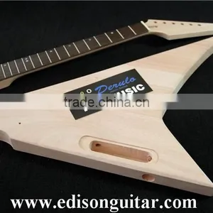 DIY Electric Guitar Kits Solid Mahogany Body Bolt On MX-013 thumbnail-4