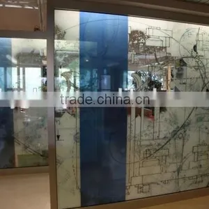Factory Price Frosted Glass Decoration Office Partition Glass Wall thumbnail-1