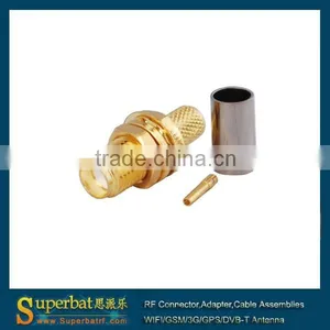 SMA Crimp Jack Bulkhead Connector for LMR195 PRICE HOT SALE thumbnail-3