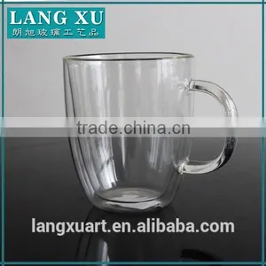 LX-K013 Cup for Coffe 5oz 8oz 12oz 16oz Double Wall Glass Coffee Cup thumbnail-3