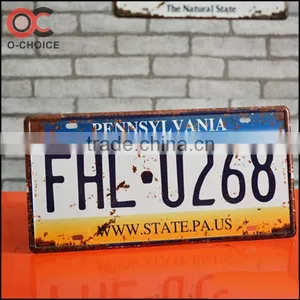 15x31cm Embossed Vintage Tin Signs License Plate thumbnail-3
