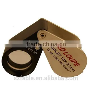 Two Colors of UV Light and White Light Jewelry Loupe With Magnification of 10X thumbnail-4