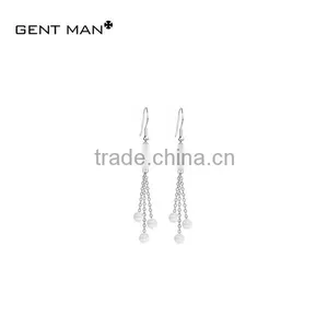 Elegant Fashion Jewelry Cylinder Stainless Steel Earring, Rose Gold Plated Ceramic Jewelery thumbnail-1