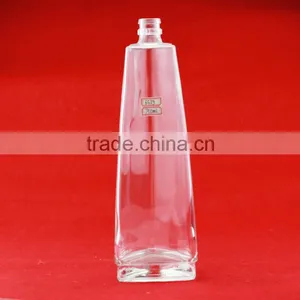 Professional Customized Glass Printing Bottles Cork Cylinder Glass Wine Bottles 750ml Striangle Shape Bottles thumbnail-6