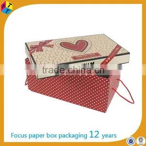 Luxury Fancy Hard Paper Packaging Gift Box Handle thumbnail-1