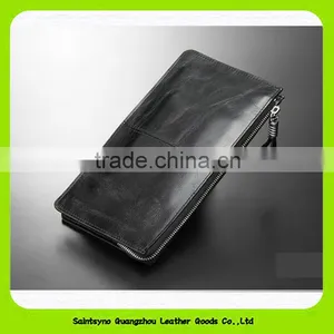 15714 Brand RFID Wallet Real Leather RFID Blocking Travel Wallet Men thumbnail-2