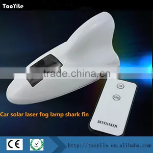 Solar LED Anti Collision Laser Rear End Warning Light Shark Fog Lamp Shark Antenna Style Colorful Universal Laser Fog Lamp thumbnail-1
