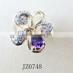 New Women's Silver Engagement Rings With 18K White Gold Plated thumbnail-1