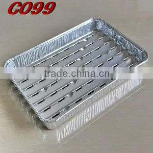 Disposable Aluminium Foil Korea BBQ Grill Pan C099 thumbnail-1