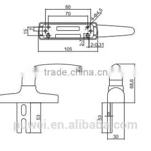 Door Handles and Accessories Aluminum Casement Window Lock Handle thumbnail-2