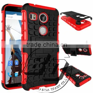 Top Selling Durable Heavy Duty Armor Kickstand TPU+PC 2 in 1 Case For LG Angler For Google Nexus 5x 2015 Lowest Price thumbnail-2