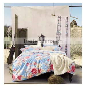 Printed Floral Sheet Sets Bed Cover Bedding Sets Home Textile 100% Cotton thumbnail-1