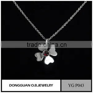 Wholesale Fashion Necklace Jewelry 925 Sterling Silver Crystal Flowers Necklace thumbnail-2