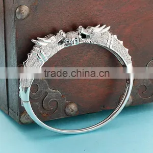 Sterling Silver Dragon Bangle Bracelets Wholesale SBG395W thumbnail-5