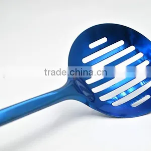 Non-stick TPR Handle 100% Food Grade Titanize Kitchen Slotted Skimmer thumbnail-5