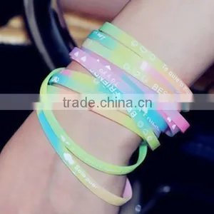 Silicone Bracelet With Silk Screen Printing Logo For Sales thumbnail-1