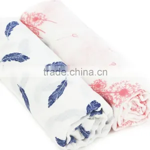 Hot Sales 100% Cotton Muslin Baby Swaddle Wholesale 47x47" After Washing thumbnail-5