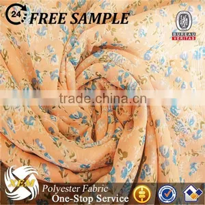 Flower Design Crinkle Chiffon Printed Fabric thumbnail-2