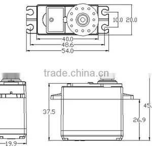 K-power M0300 Standard Dual Ball Bearing / Waterproof Servo thumbnail-2