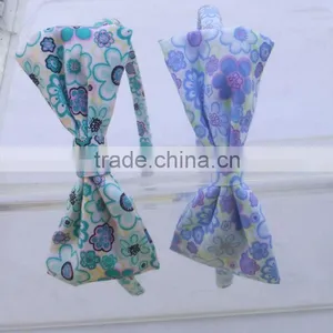 Fashion Fabric Covered Hairbands With Floral Printed Fabric Bow thumbnail-1