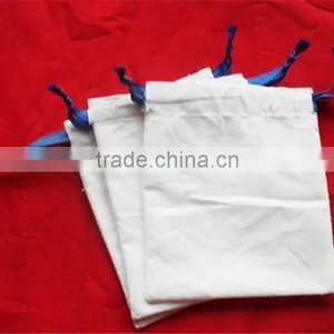 Small Muslin Custom Drawstring Bags thumbnail-2