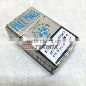 Cigarette Metal Tin Can Tin Box With Hinged Lid thumbnail-1