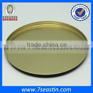 Elegant Black Round Shaped Empty Metal Tin Box For Chocolate Cookies Candy Packaging thumbnail-5