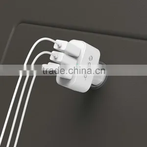 Orico Factory Price Top Quality CE FCC ROHS QC2.0 Car Charger With 3ports thumbnail-3
