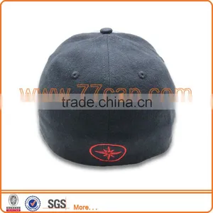 Visor Embroidery Logo Fitted Hat in 6 Panel thumbnail-4