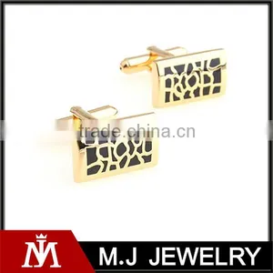 Novelty Luxury Stainless Steel Square Italian Gold Silver Cufflinks for Men's Gift thumbnail-1