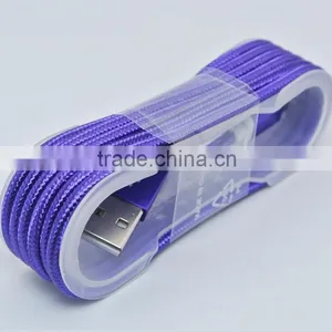 Metal Nylon Woven USB Cable With Blister for I6 Usb Cable Bulk for Iphone 7 thumbnail-5