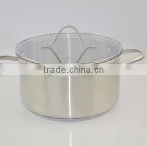 Popular Modern Kitchen Cabinet Item Tri-ply Cookware Set With Cast Stainless Steel Handle thumbnail-4