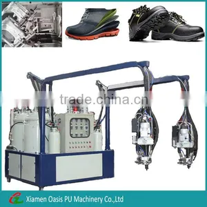 Double Density Colorful Polyurethane Safety Shoes Injection Machine With Two Injector Head thumbnail-1