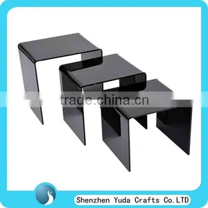 U Pedestal Sofa Table Lucite Occasional Table Bending Clear Acrylic Console Table thumbnail-6