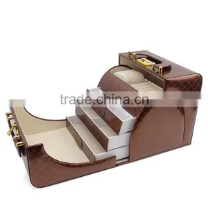 Chinese Factories Wholesale Custom High-grade PU Leather Jewelry Box, Drawer Storage Box thumbnail-1
