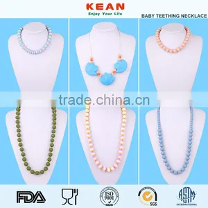High Quality Silicone Chewable Beads Jewelry Baby Teething Necklace thumbnail-6