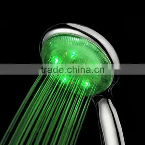 RGB Multicolor Color-Changing LED Bathroom Showerhead With Water Pressure Sensor thumbnail-2