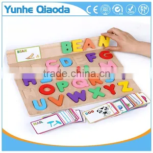 High Quality Wood Toy Alphabet Learning Puzzle for Preschool Children thumbnail-1