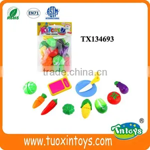 Plastic Cut Fruits and Vegetables Toys Cooking Toys Kitchen Sets thumbnail-5