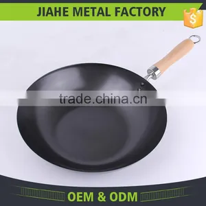 JiaHe Metal Factory Kitchen Utensils Cantonese Carbon Steel Wok thumbnail-6