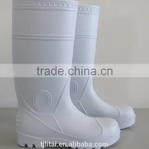 Pure White 2017 Ankle Gumboots,pvc Safety Shoes,cheap Work Boots thumbnail-2