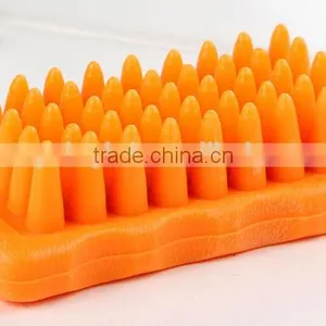 Pet Products Silicone Rubber Pet Brush Dog Cat Sheep Pig Bath Groom Brush thumbnail-3