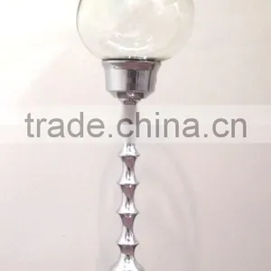 Beautiful Aluminum Pillar Holder Metal Hurrican Candle Holder thumbnail-1