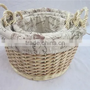 Handmade Wicker Storage Basket Woven Shallow Storage Basket thumbnail-4