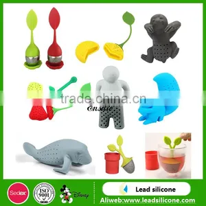 High Quality Pear Shape Silicone Tea Infuser,Custom Tea Strainers thumbnail-1