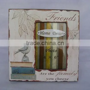 Beautiful Paper Printing Wooden Photo Frame 4x6'' Opening With Birds and Flower Desgin thumbnail-2