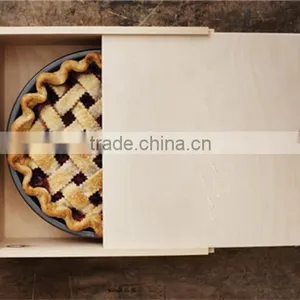Оптовая продажа индивидуально изготовленных деревянных коробок для пирогов высшего качества с сертификатом FSC thumbnail-2